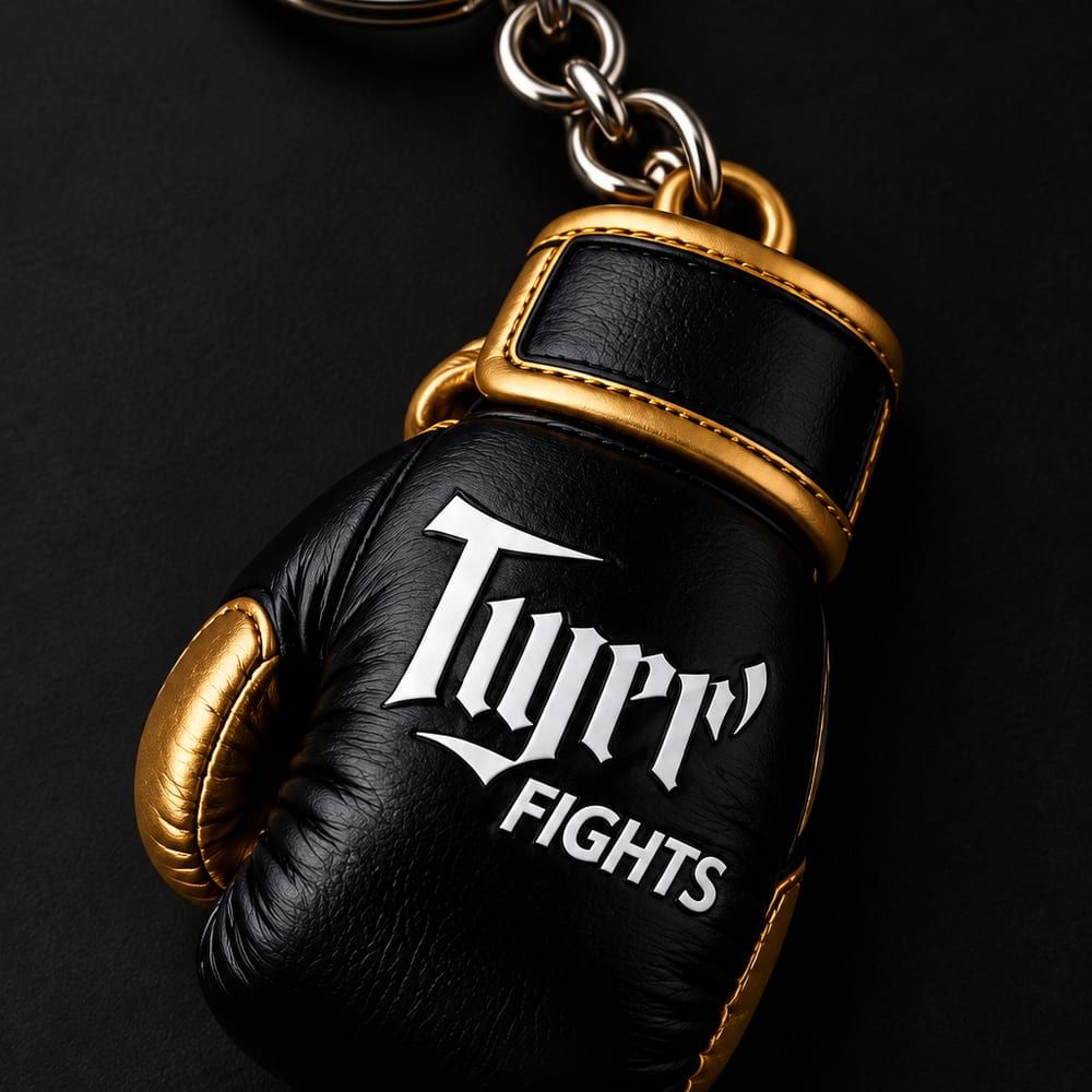 Porte-clés gant de boxe noir et doré Tiger’s Fights